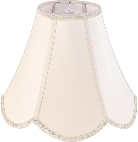 GO&SO Lamp Shades 1Pc,6" x 13" x 10.6",Bell Shade,Yellowish Beige Petals