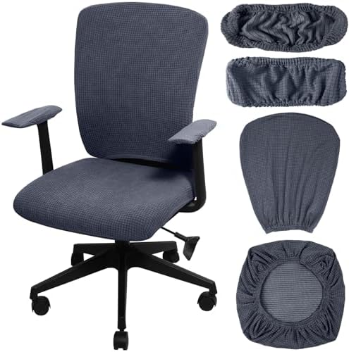 Tallew 4 Pcs Office Chair Covers Stretchable Armrest Seat,XL,Dark Gray