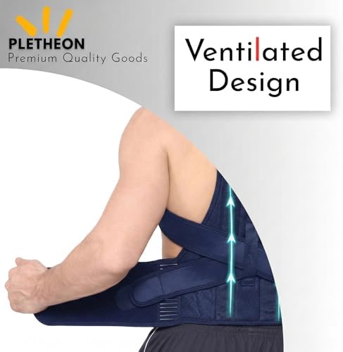 Posture Corrector for Men & Women | Adjustable Upper Back & Shoulder Support Brace for Posture Alignment, Neck & Back Support | Lightweight & Comfortable Daily Wear (Blue)