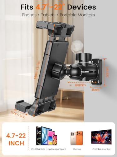 OHLPRO iPad Tablet Wall Holder for 4.7-22" Portable Monitor Wall Mount