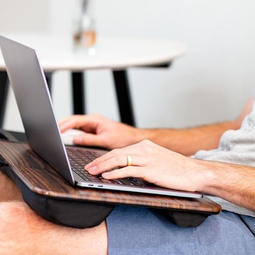 LAPGEAR Home Office Lap Desk – Dark Espresso Woodgrain, Fits 15.6” Laptops
