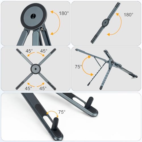 koolehaoda Portable Laptop Stand for Desk & Travel, Foldable Computer Riser