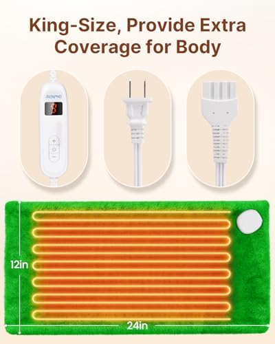 RENPHO Electric Heating Pad for Back with 10 Heat Levels, FSA Eligible HSA