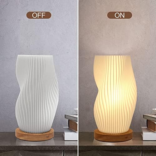 Aesthetic Funky Lamp, Cool Striped Bedside Night Light for Cozy Bedroom