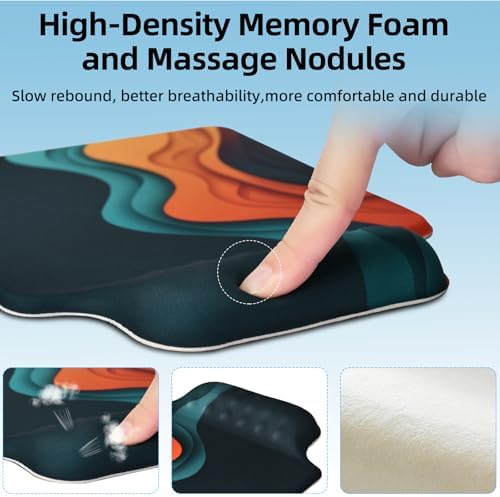 TIDALSOIL Ergonomic Mouse Pad with Memory Foam Wrist Support