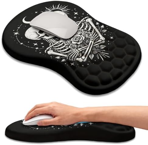Ergonomic Mouse Pad with Wrist Rest, Memory Foam Wrist Support,Massage Bump
