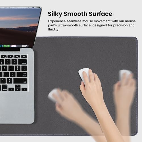 ALOANES Non-Slip Extended Mouse Pad Office&Home Desk Mat Stitched Edge