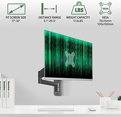 UPGRAVITY Monitor Wall Mount for 17-32 inch Flat/Curved Screen