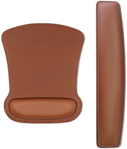 RICHEN Keyboard Wrist Rest Pad and Mouse Wrist Rest Support Mouse Pad Set,Sturdy & Comfortable & Lightweight for Easy Typing & Pain Relief-Ergonomic Support (Brown)