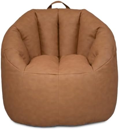 Big Joe Milano Lightweight Kids Bean Bag Chair, Brownbutter Honey