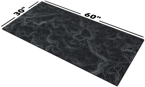 Gamer Boss - Gaming Mouse Pad - 60 x 30 Inches - 4mm Thick with Stitched Edges, Non-Slip Rubber Base, Premium Cloth Mousepad, Desk Mat for Laptop, Keyboard, Computer & PC (Giga, Topographic)