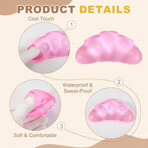 PATIKIL Gel Wrist Rest, Wrist Support for Mouse Bread Shape Ergonomic Mouse Pad Soft Silicone Support Comfortable Cushion for Computer Gaming Office Home, Pink