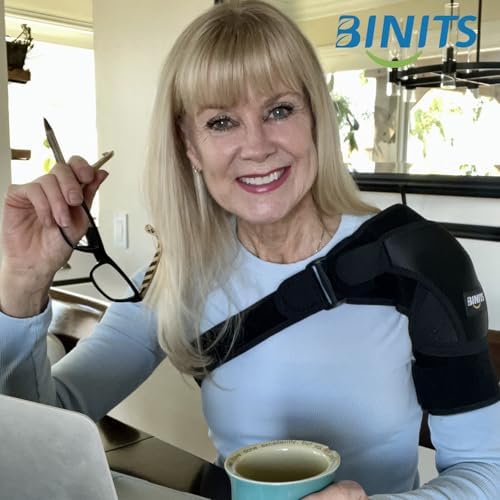 Shoulder Brace for Rotator Cuff, Tendonitis, Dislocation, Shoulder Pain Relief, Adjustable Shoulder Support Fit Sleeve Wrap for Men & Women （Green L-XL）