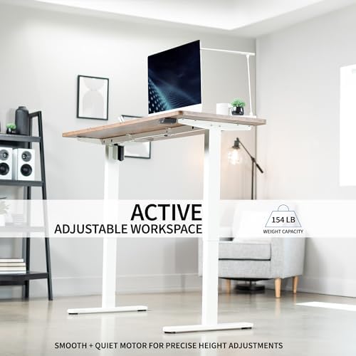 VIVO White Dry Erase 60 x 24 in Standing Desk, DESK-KIT-W06WE