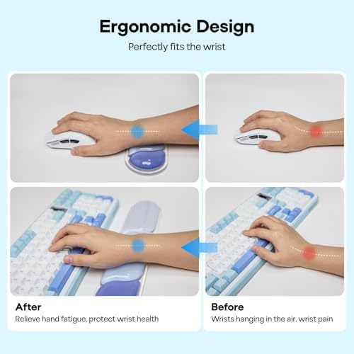 EPOMAKER CloudGel Wrist Rest for Keyboard and Mouse, 2 Pieces