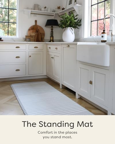 House of Noa Nama Standing Mat – Anti-Fatigue Cushioned Kitchen Mats for Floor | Ergonomic Bounce-Back Foam Kitchen Mats | Anti-Fatigue Mats for Kitchen & Standing | Coastal Nantucket | 22" x 72"