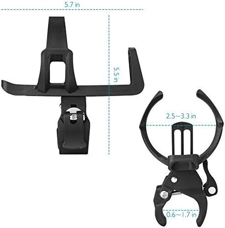 Accmor 2 Pack Bike Water Bottle Holders No Screws, Universal Bike Cup Holder, 360 Degree Rotatable Bike Water Bottle Cage, Water Bottle Holders for Kids Bike Adult Bike