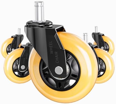 Office Chair Wheels Replacement Rubber Chair Casters Heavy Duty