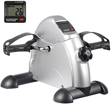 F2C Portable Exercise Bike Pedal for Leg and Arm, Mini Bike Fitness Peddler Rehab Equipment with Digital Monitor, Stationary Cycle for Office Home Under Desk