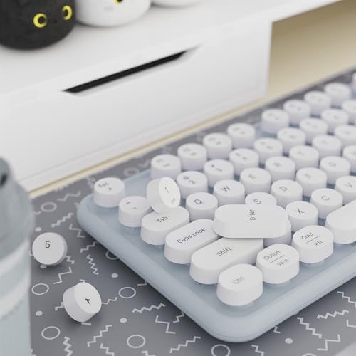 Colorful Wireless Keyboard and Mouse Combo Green White
