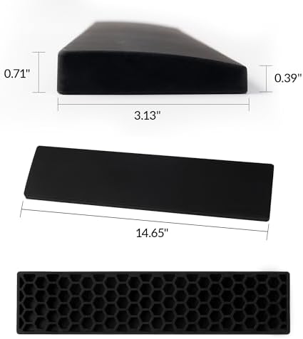 Keychron Silicone Palm Rest for K4 / K4 HE and Lemokey L1 / L1 HE – 14.65" Wrist Support for Compact 96% Layout Mechanical Keyboards, Smooth & Ergonomic Typing Comfort – Black