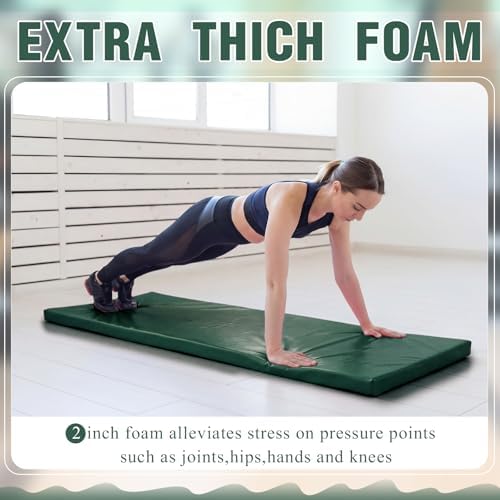Lyrow 2 Inch Thick Yoga Mat 72x24 with Carry Strap Foam