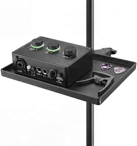 Aokoe Microphone Stand Tray with Crab Clamp Suitable for Music Stand, Mic Stand, Attention Table