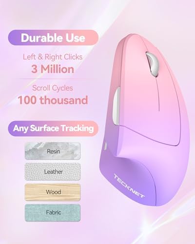 TECKNET 2.4G Ergonomic Mouse Vertical Wireless 4800 DPI Carpal Tunnel Mouse