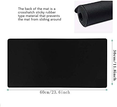 Extra Large Gaming Mouse Pads/Extended Protective Office Desk Mouse Mat Non-Slip Professional Precision Tracking Surface (23.6" x 11.8") for PC Computer Laptop(60x30 Black001)