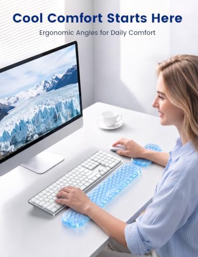 Vaydeer Gel Wrist Rest Set for Keyboard and Mouse, Ergonomic Wrist Support