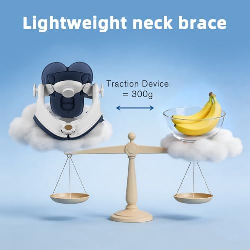 Neck Stretcher Cervical Traction Device - Adjustable Lightweight Neck Support Brace for Cervical Spine Decompression,Pain Relief Neck Decompression Tension Relief, FSA Eligible HSA Eligible