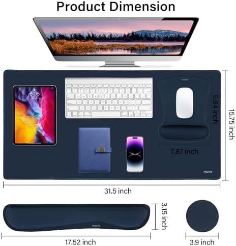 MOSISO Keyboard Mouse Pad Set, Large Gaming Mousepad&Keyboard Wrist Rest