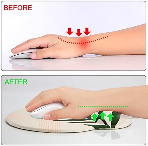 Ergonomic Mouse Pad with Wrist Rest Support,Gel Mouse Pads for Desk