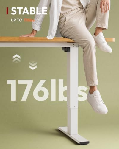 SANODESK One-Piece 48 x 24'' Electric Height Adjustable Standing Desk