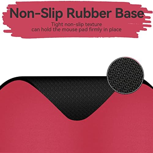 Small Rectangular Mouse pad Shop, only Takes up Mouse Space, Universal mini Mouse pad Portable Waterproof, with Non-Slip Glue Base, red 5X6 inches,