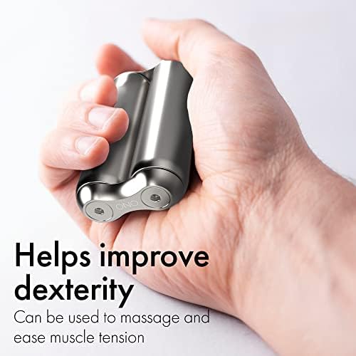 ONO Roller - Handheld Fidget Toy for Adults | Help Relieve Stress, Anxiety, Tension | Promotes Focus, Clarity | Compact, Portable Design (Natural, Full Size - Stainless Steel)