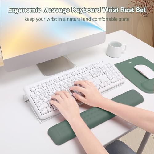 MOSISO Keyboard Stand&Wrist Rest Support for Keyboard &Mouse Pad Set