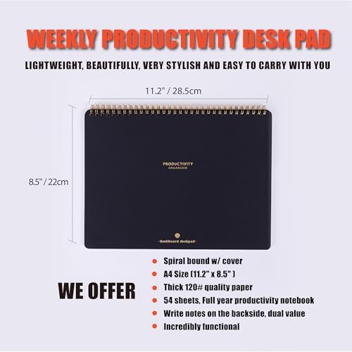 ZERONE CENTRE Weekly Productivity Planner for Overall Task Management
