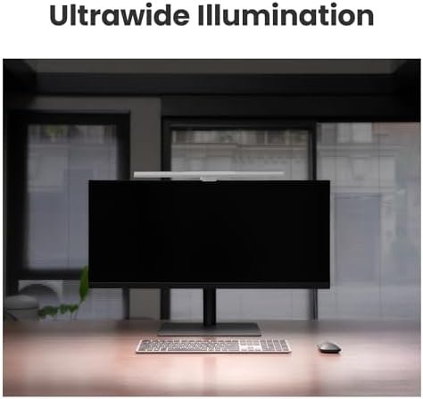 BenQ ScreenBar Pro LED Monitor Light Bar (Black) - Ultrawide Lighting, Motion Sensor, Adjustable Brightness/Color Temperature, Eye-Care USB-C Monitor lamp, No Glare, Curved Monitors, Monitor accessory