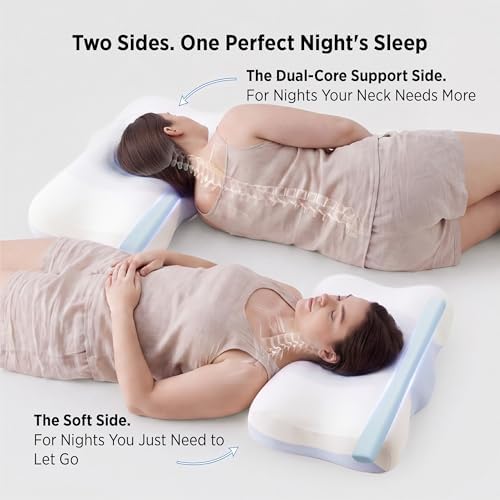 Bedsure Cervical Neck Pillow Ergonomic Pillow with Double - Sided Design