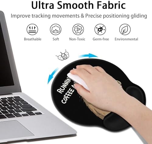 Britimes Ergonomic Mouse Pad with Wrist Support, Sloth Coffee