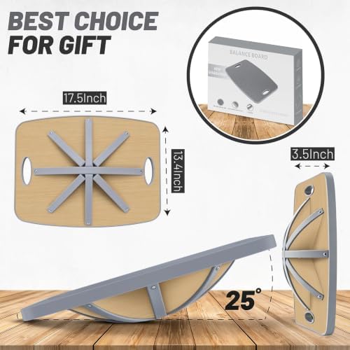 Advanced Wood Balance Board, Table Balance Board, Office Swing Board, for Physical Therapy, Fast Fitness Training and Outdoor Sports Balance Training Device