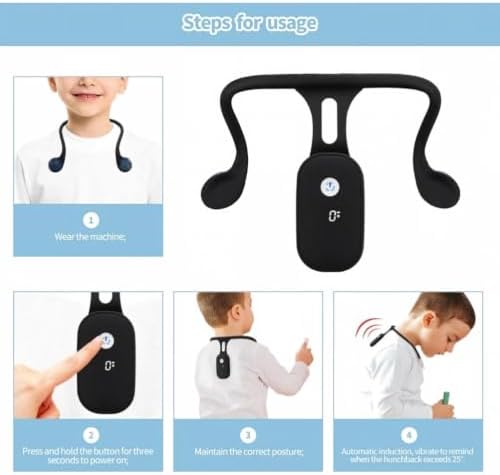 Posture Corrector Hanging Neck Posture Trainer Rechargeable Silicone Automatic Induction Posture Corrector