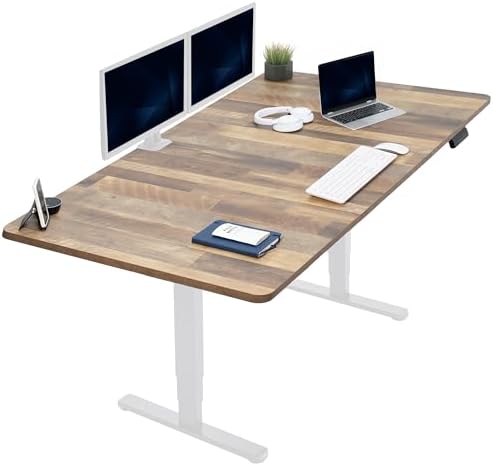 VIVO Reclaimed Wood 71 x 36 in Standing Desk, DESK-KIT-2W7P-36