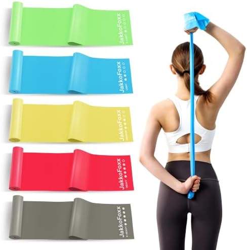 5 Pcs Resistance Bands for Working Out, Latex Free, Physical Therapy Bands, Exercise Bands Set for Stretching, Suitable for Rehab, Yoga,Pilates, Home Gym