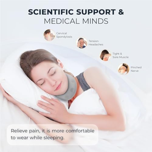 Neck Brace for Neck Pain & Support, Adjustable Neck Support, Soft Cervical Collar for Vertebrae Stable, Keep Vertebrae Stable & Aligned, Cervical Spine Pressure Relief