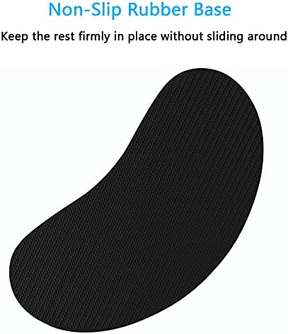 Dapesuom Mouse Wrist Rest, Ergonomic Memory Foam Mouse Wrist for Computer Desk Mats Support, PU Leather Hand Rest Pad Cushion for Gaming, Laptop, Men, Women, Pain Relief & Easy Typing, Black