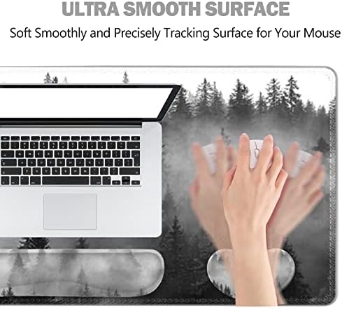 ToLuLu Extended Gaming Mouse Pad, Ergonomic Keyboard Mouse Wrist Rest Set