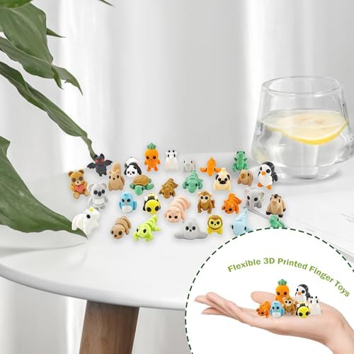 160pcs 3D Printed Animals Perfect Basket Stuffing with an Articulated Crystal Dragon Fidget Toy, Goodie Bag Stuffers for Kids Boys and Girls Valentines Days Gift