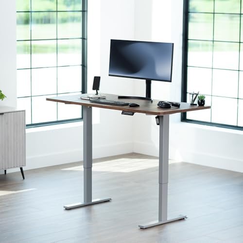 VIVO Rustic Vintage Brown 60 x 30 in Standing Desk, DESK-KIT-1G6N-30